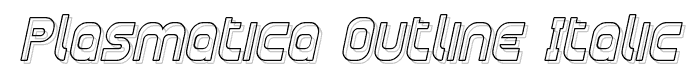 Plasmatica Outline Italic font